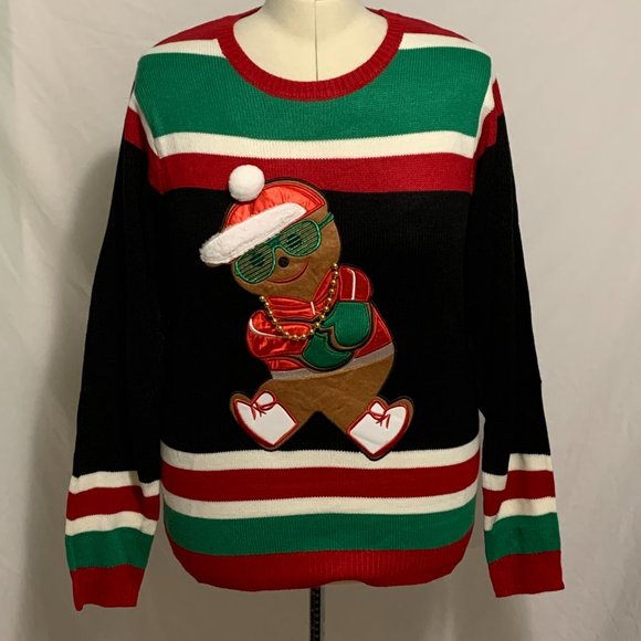 Ugly Christmas Sweater Gingerbread Man 